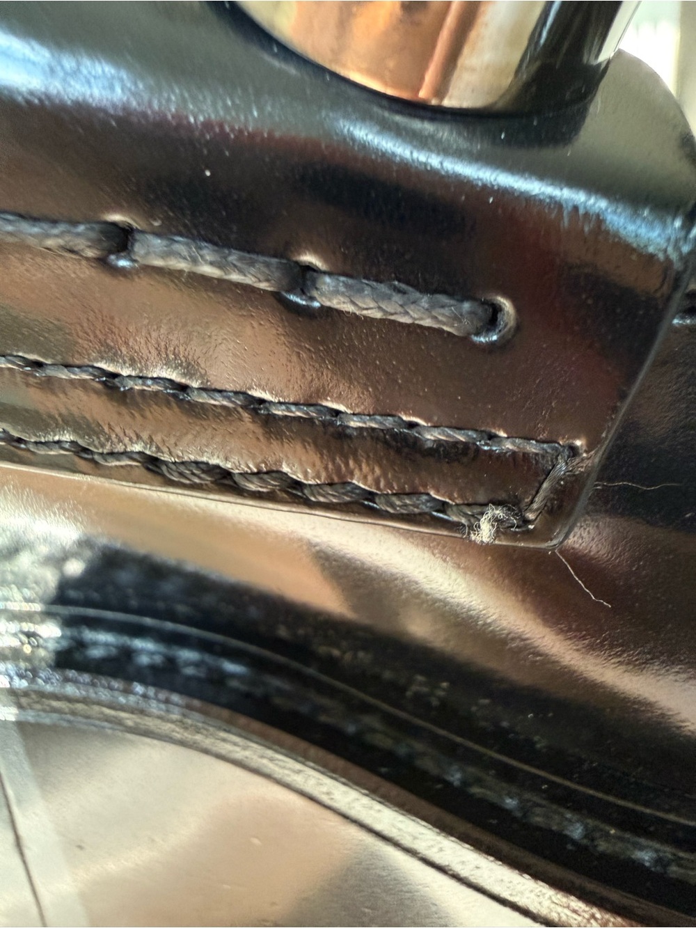 Burberry Black Patent Platform Loafers with Silver-Tone Medallions - Picture 10 of 12